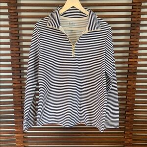 Croft & Barrow Navy and White Striped Pullover